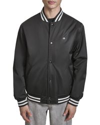 Champion - Logo Striped-trim Varsity Jacket - Lyst