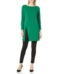vince camuto long sleeve ruffle lurex top