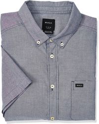 RVCA - Mens Short Sleeve Oxford Button Down Shirt - Lyst