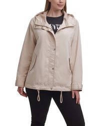 Levi's - Plus Size Hooded Peached Nylon Zip Front Rain Jacket - Lyst