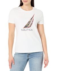Nautica - Graphic Tee Short Sleeve Crew Neckline T-shirt - Lyst