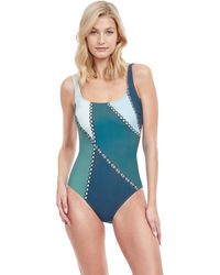 Gottex - Standard Modern Shades Square Neck One Piece - Lyst