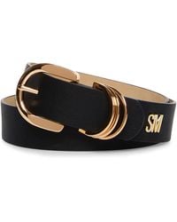 Steve Madden - Black Multi D-ring Logo Belt - Lyst