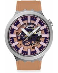Swatch - Casual Watch Beige Stainless Steel Quartz Terracotta Tide - Lyst