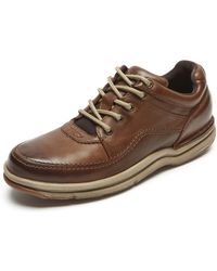 Rockport - World Tour Classic Walking Shoe Brown Leather 9 M Us - Lyst