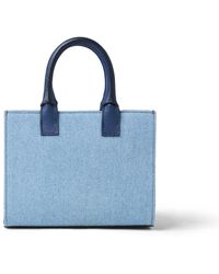 Bruno Magli - M Gia Stuctured Mini Tote Light Denim/navy - Lyst