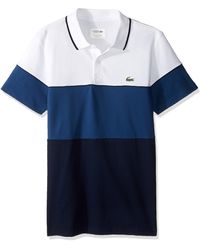 Lacoste - Golf Color Block Stripe Ultradry Pique Knit Polo - Lyst