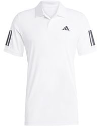 adidas - Club 3 Stripe Polo Shirt - Lyst