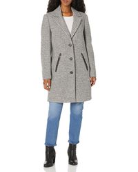 DKNY - S Houndstooth Blazer Jacket Wool Blend Coat - Lyst