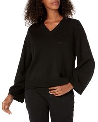 Emporio Armani - A | X Armani Exchange Knit V Neck Pullover Sweater With Balloon Sleeves - Lyst