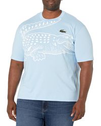 Lacoste - Contemporary Collection's Short Sleeve Loose Fit Large Croc Graphic Tee Shirt - Lyst