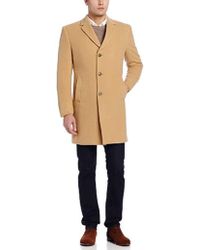 tommy hilfiger men's wool tailored top coat