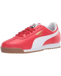 puma men's roma basic leather sneaker