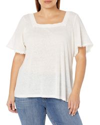 Jessica Simpson - Milly Lace Trim Peasant Top - Lyst