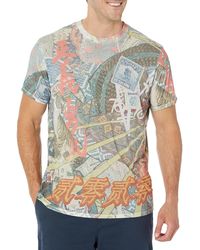 Guess - Short Sleeve Bsc East Scroll Collage T-shirt - Lyst