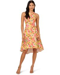 Adrianna Papell - Ruffled Jacquard Dress - Lyst