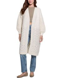Guess - Eco Long Sleeve Mix Stitch Valeria Cardigan - Lyst