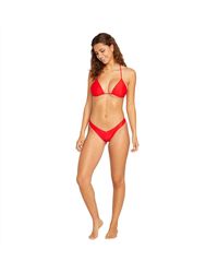 Volcom - Standard Simply Solid V Swimsuit Bikini Bottom - Lyst