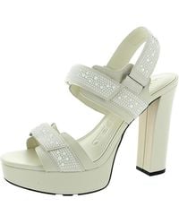 Karl Lagerfeld - Paris Alessia Pearl Studs Platform Heel Ankle Boot - Lyst