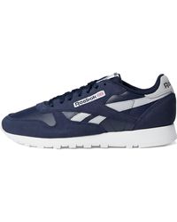 Reebok - Classic Leather Vector Navy/cold Grey/white 6.5 - Lyst