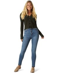 Lee Jeans - Slim Fit High Rise With Button Fly & Released Hem Jean - Lyst