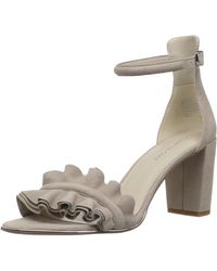 Kenneth Cole - Langley Ankle Sandal With Ruffle Detail On Front Strap Heeled - Lyst