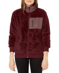 express one eleven oversized sherpa fleece sweatshirt