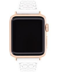 Coach tea rose apple watch band hot sale