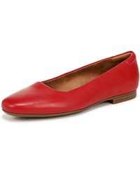 Naturalizer - S Kelly Ballet Flat Slip On Shoe Crimson Red Leather 6 M - Lyst