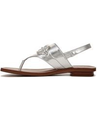 Franco Sarto - S Emmie Slingback Flat Sandals Silver Metallic 6.5 M - Lyst