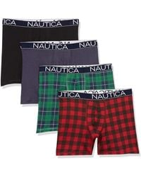 Nautica - Mens Cotton Stretch 4 Pack Boxer Briefs - Lyst