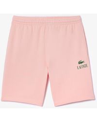Lacoste - Regular Fit Adjustable Waist Shorts W/medium Croc Graphic Near The Bottom Of The Leg - Lyst
