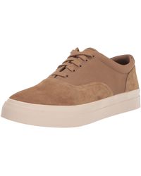 Vince - S Sonny Lace Up Sneaker New Camel Canvas/leather 7.5 M - Lyst