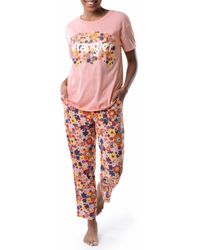 Wrangler - Short Sleeve Graphic Tee And Printed Pants Pajama Sleep Set - Lyst