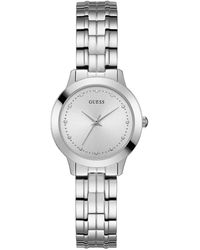 Guess - Classic Slim Stainless Steel Bracelet Watch. Color: Silver-tone - Lyst