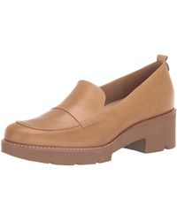 Naturalizer - S Darry Slip On Lightweight Lug Sole Heeled Loafer ,toffee Brown Leather,10n - Lyst