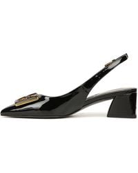 Franco Sarto - S Giada Slingback Loafer Black/white Gloss 5.5 M - Lyst