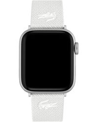Lacoste Bandje Voor Apple Watch Op Siliconen - Zwart