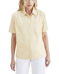 Dockers - Regular Fit Short Sleeve Button Down Shirt, - Lyst