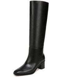 Vince - S Gerrie Knee High Block Heel Boot Knee High Boot Black Leather 5 M - Lyst