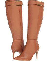calvin klein black knee high boots
