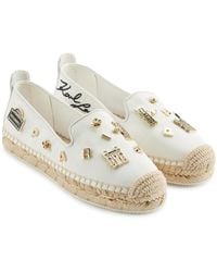 Karl Lagerfeld - Paris Michaela Rue Pins Espadrille Closed Toe Sandal Platform - Lyst