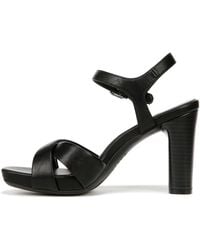Naturalizer - S Morgan Ankle Strap Dress Sandal Black Smooth 9.5 W - Lyst