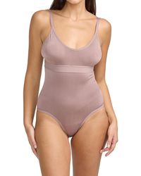 BCBGMAXAZRIA - Bgbgmaxazria Shiny Seamless Waist Sculptor Bodysuit - Lyst