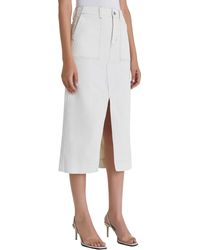 AG Jeans - Lana Woven Workwear Midi Length Skirt - Lyst