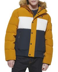 Tommy Hilfiger - Quilted Arctic Cloth Snap Front Snorkel Bomber Jacket Parka - Lyst