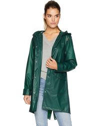 levi's women's hooded rubberized faux leather anorak jacket