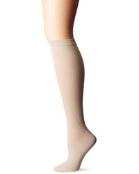 Dr. Scholls Travel Knee High Socks With Graduated Compression - Natural