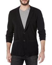 Emporio Armani - A | X Armani Exchange Petite Button Up Knit Blazer With Front Pockets And Small A|x Tag - Lyst
