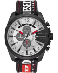 DIESEL - Mega Chief Stainless Steel And Nylon Chronograph Watch - Lyst